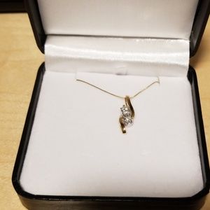 3 Stone Diamond Pendant